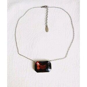 Kim Alessi Sterling Silver Garnet Swarovski Crystals Necklace